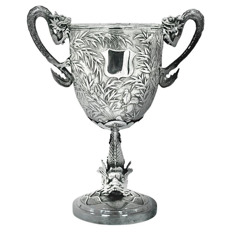 Taza de plata de exportación china