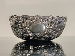 Chinese Export Silver Dragon Bowl, Marked KK, Early 20th Century, China