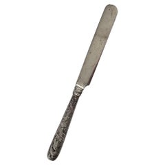 Cuchillo o abrecartas de exportación chino de plata con motivo de dragón