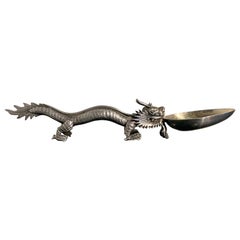 Chinese Export Silver Dragon Spoon by Wang Hing & Co., Late 19th Century