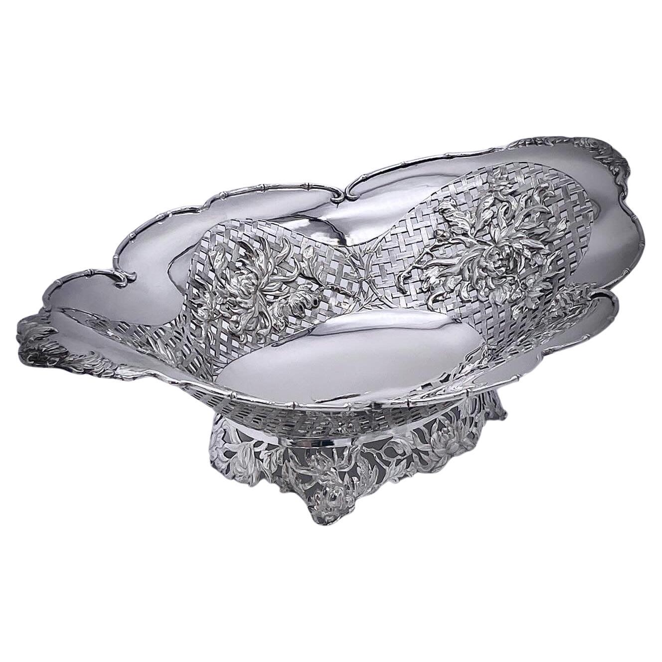 Chinese Export Silver Fruit Dish For Sale