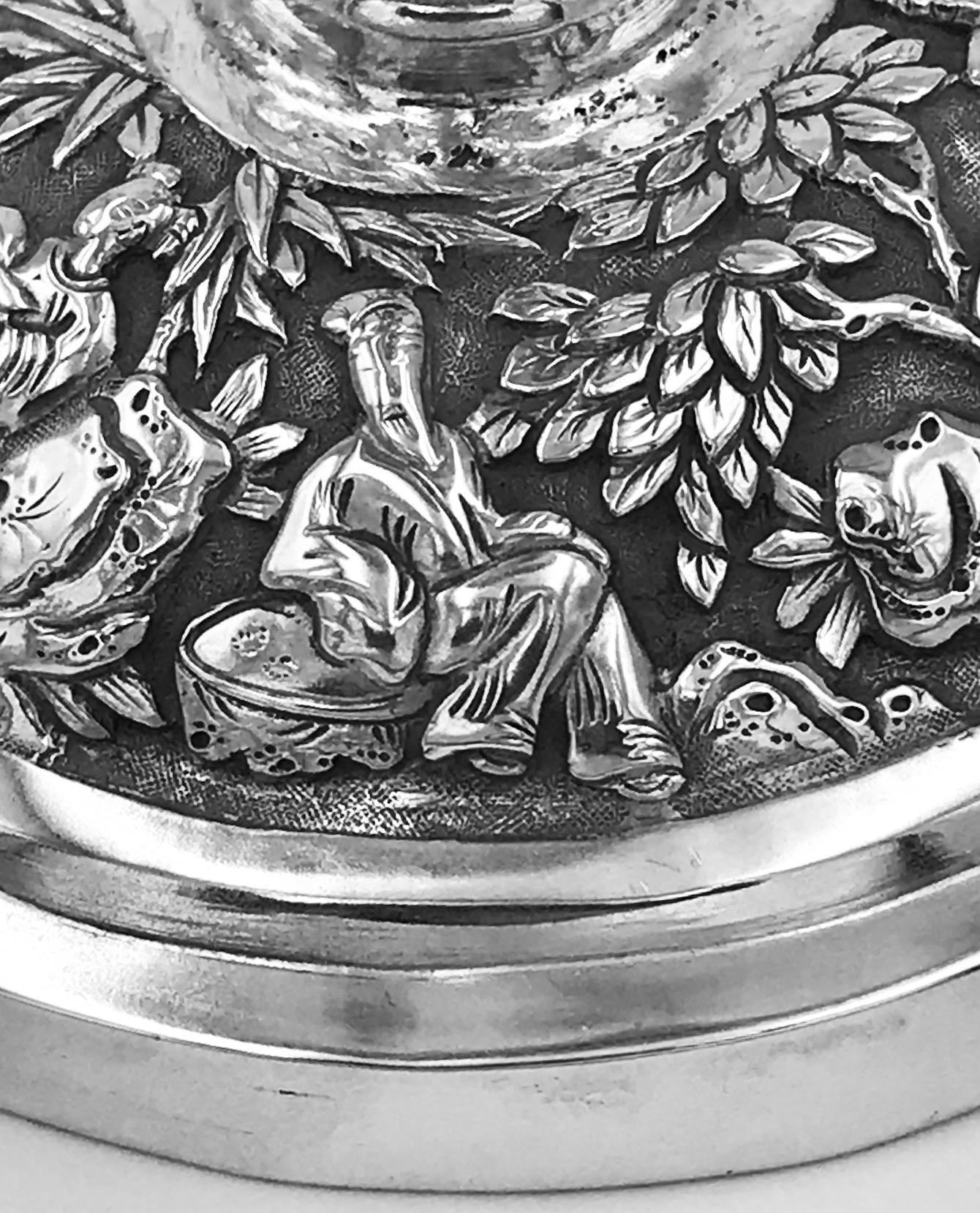 Chinese Export Silver Goblet 7