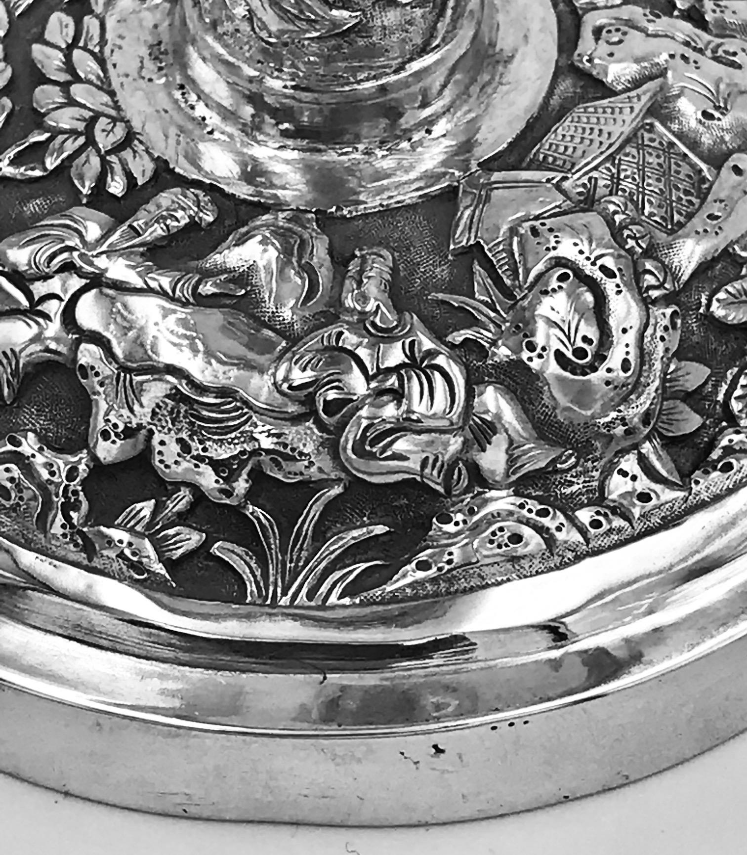 Chinese Export Silver Goblet 8