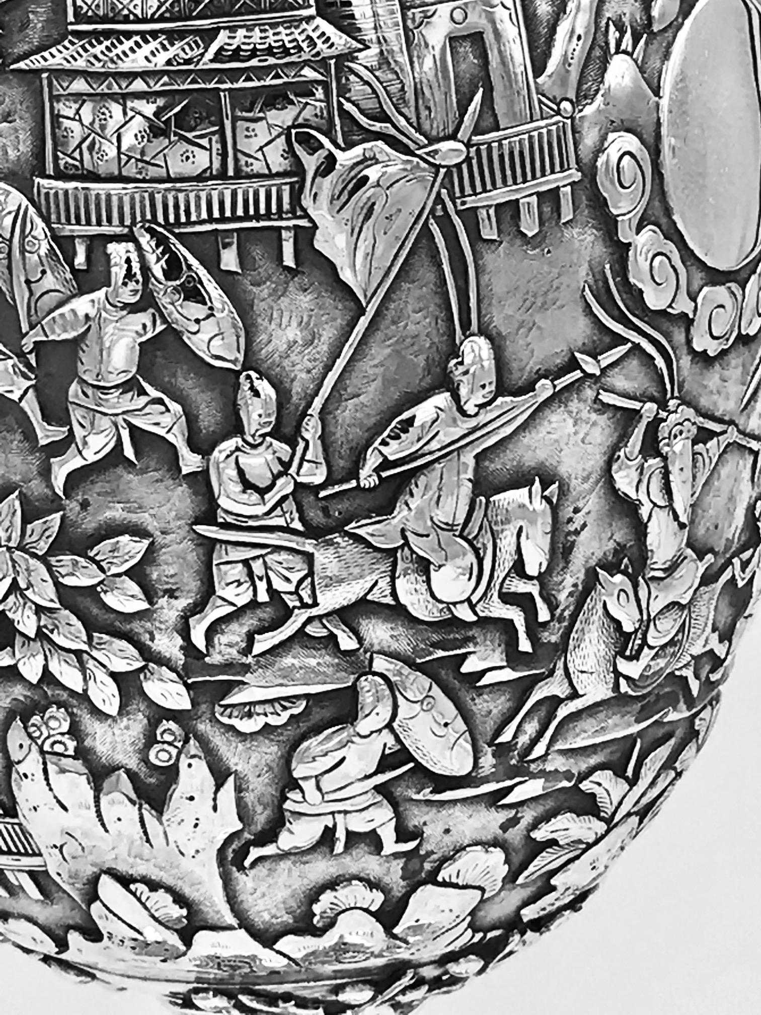 Chinese Export Silver Goblet 1