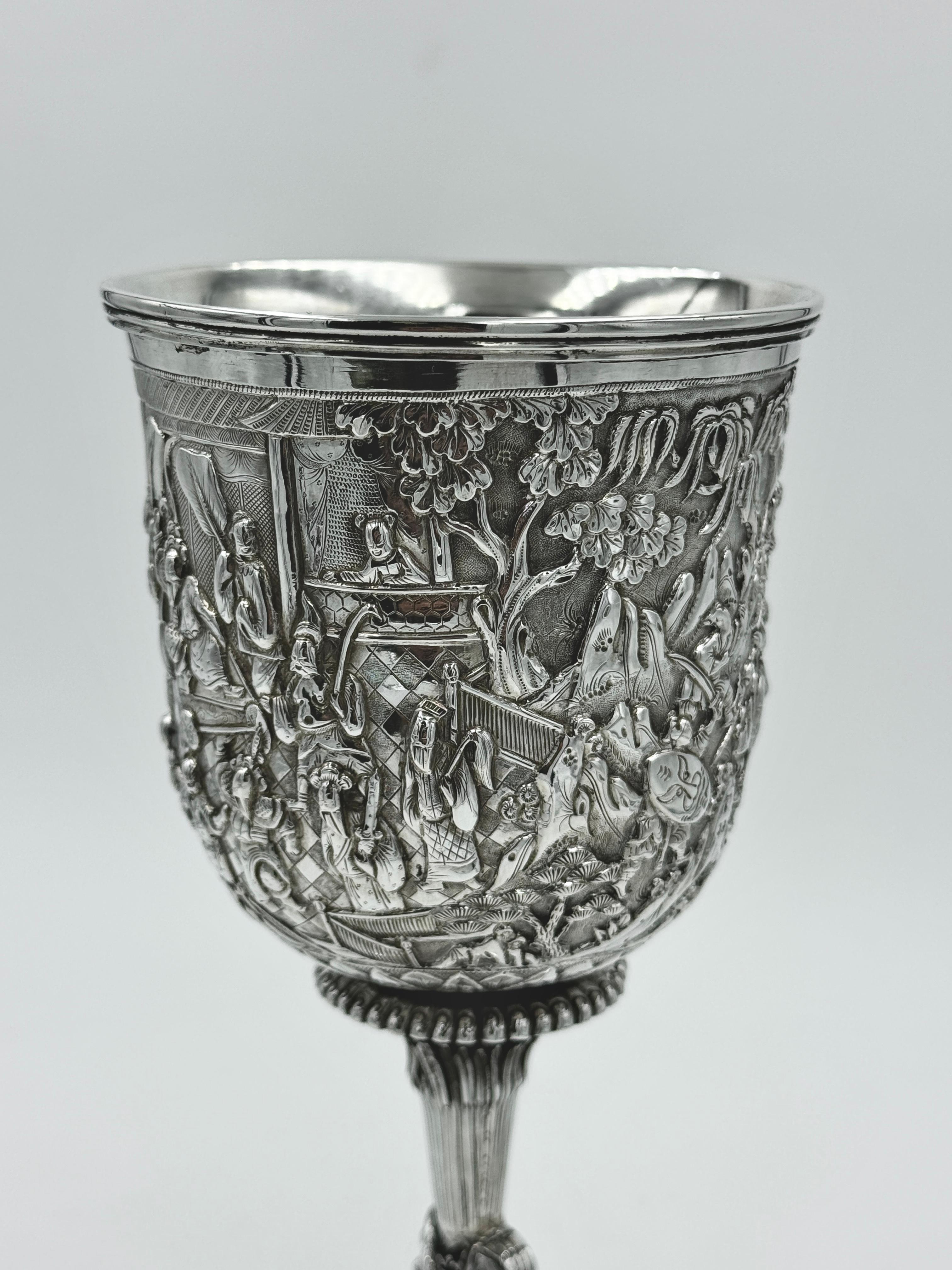 Chinese Export Silver Goblet For Sale 2