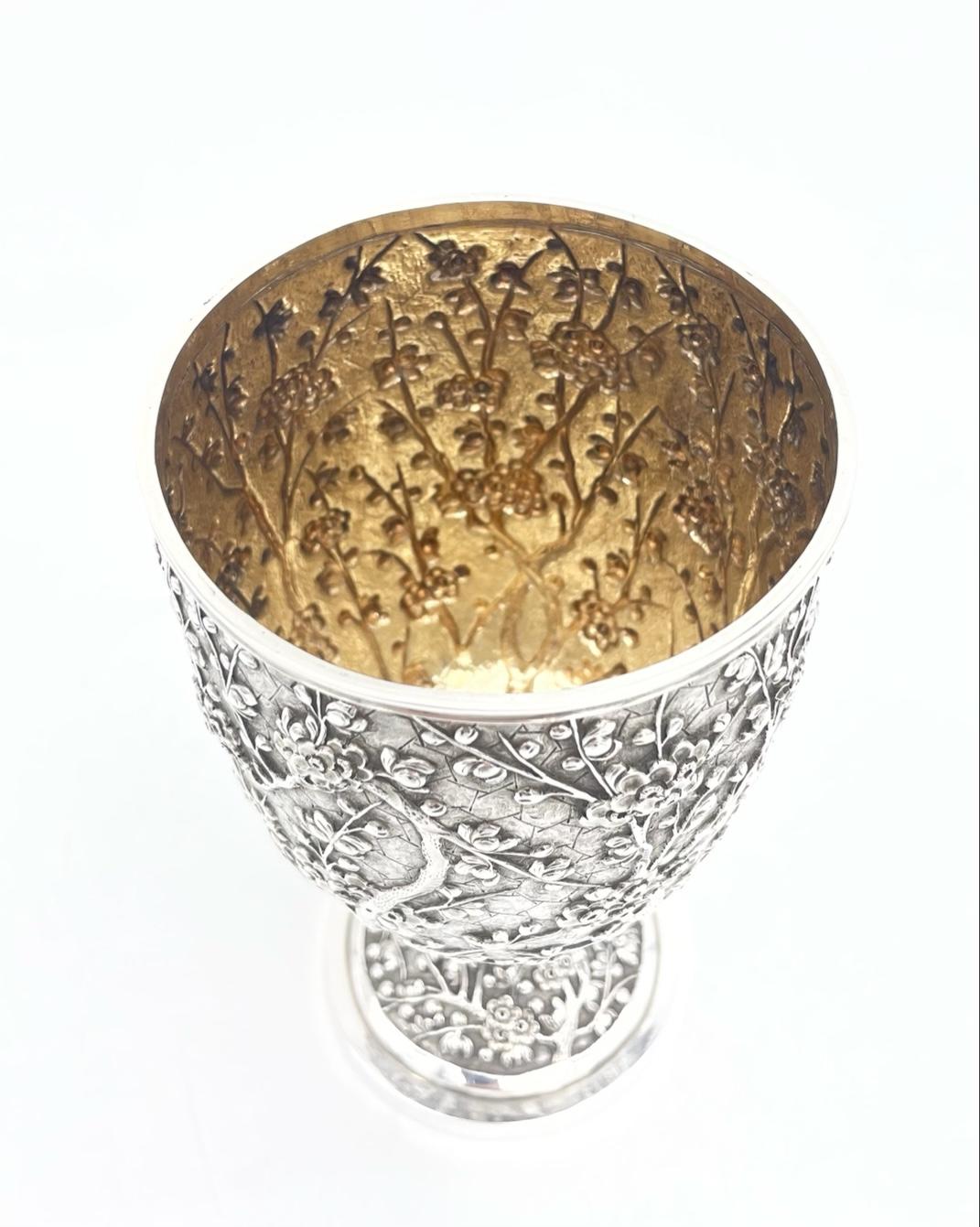 Chinese Export Silver Goblet For Sale 3