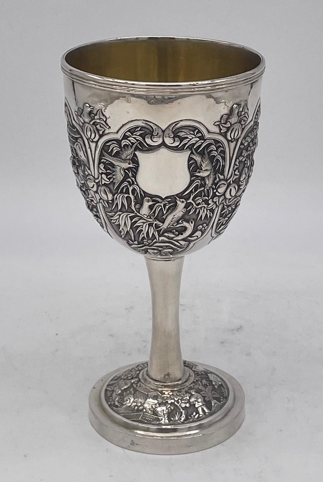Chinese Export Silver Goblet For Sale 4