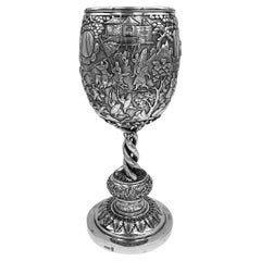 Chinese Export Silver Goblet