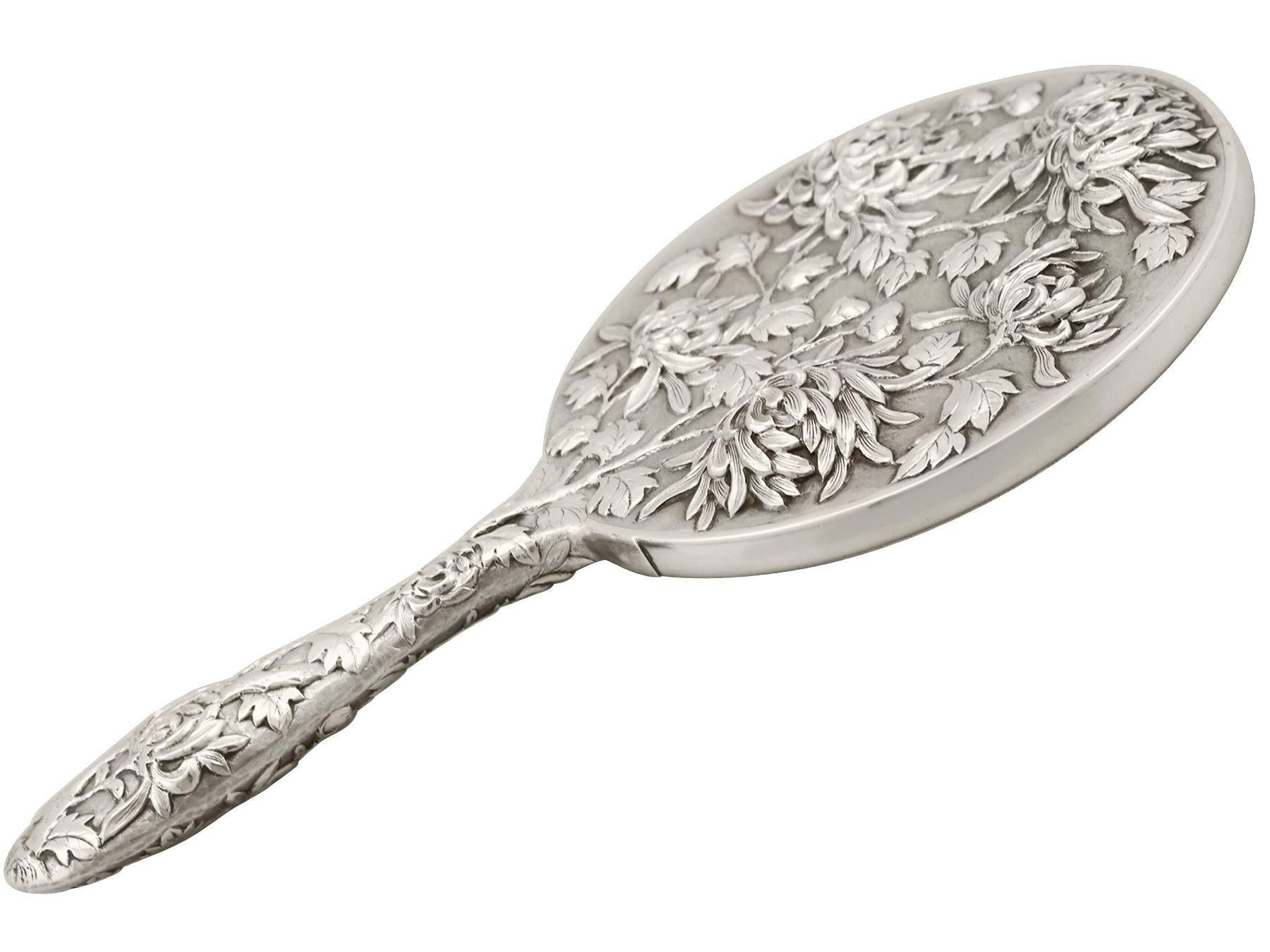 Chinese Export Silver Hand Mirror, Antique, circa 1900 In Excellent Condition In Jesmond, Newcastle Upon Tyne