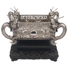 Chinese Export Silver Jardinière