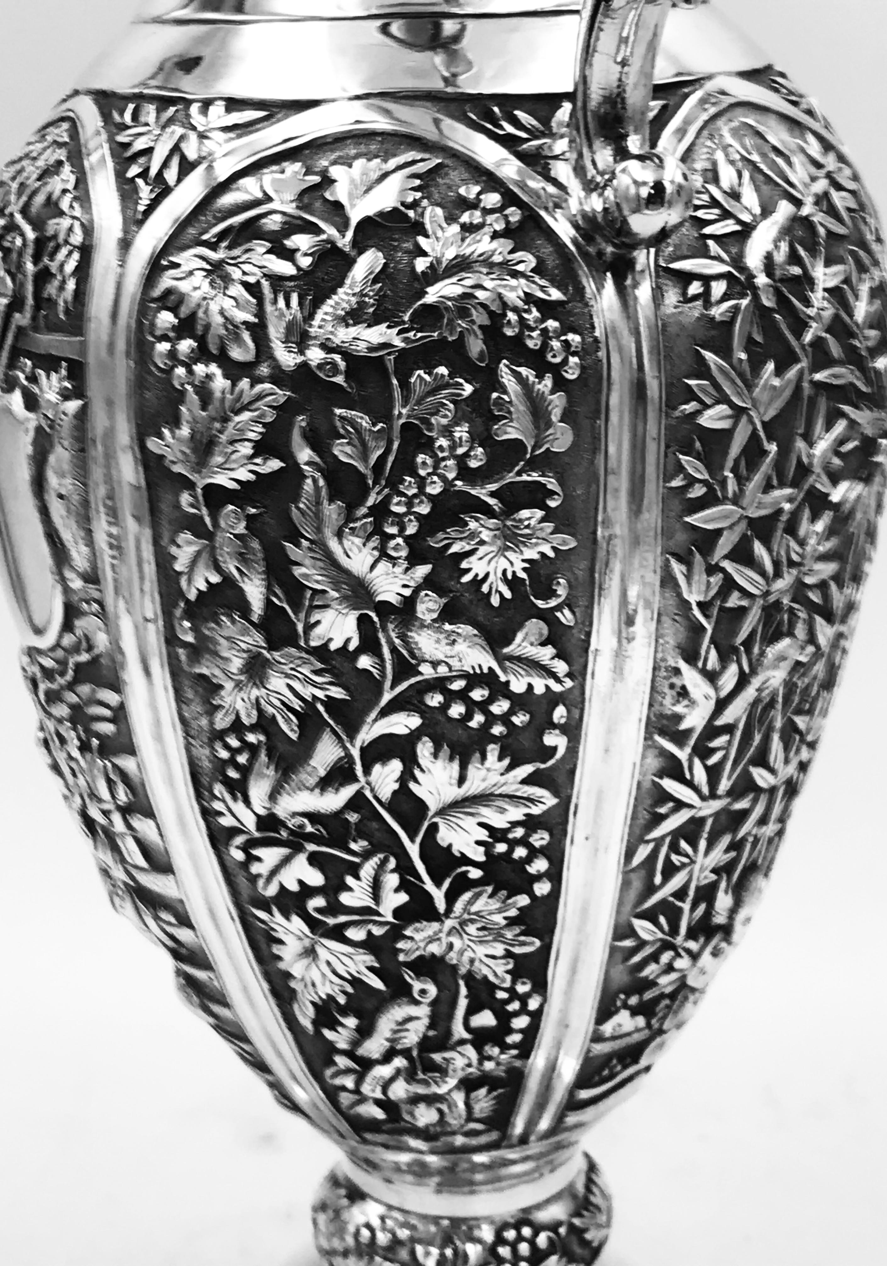 Chinese Export Silver Jug 6