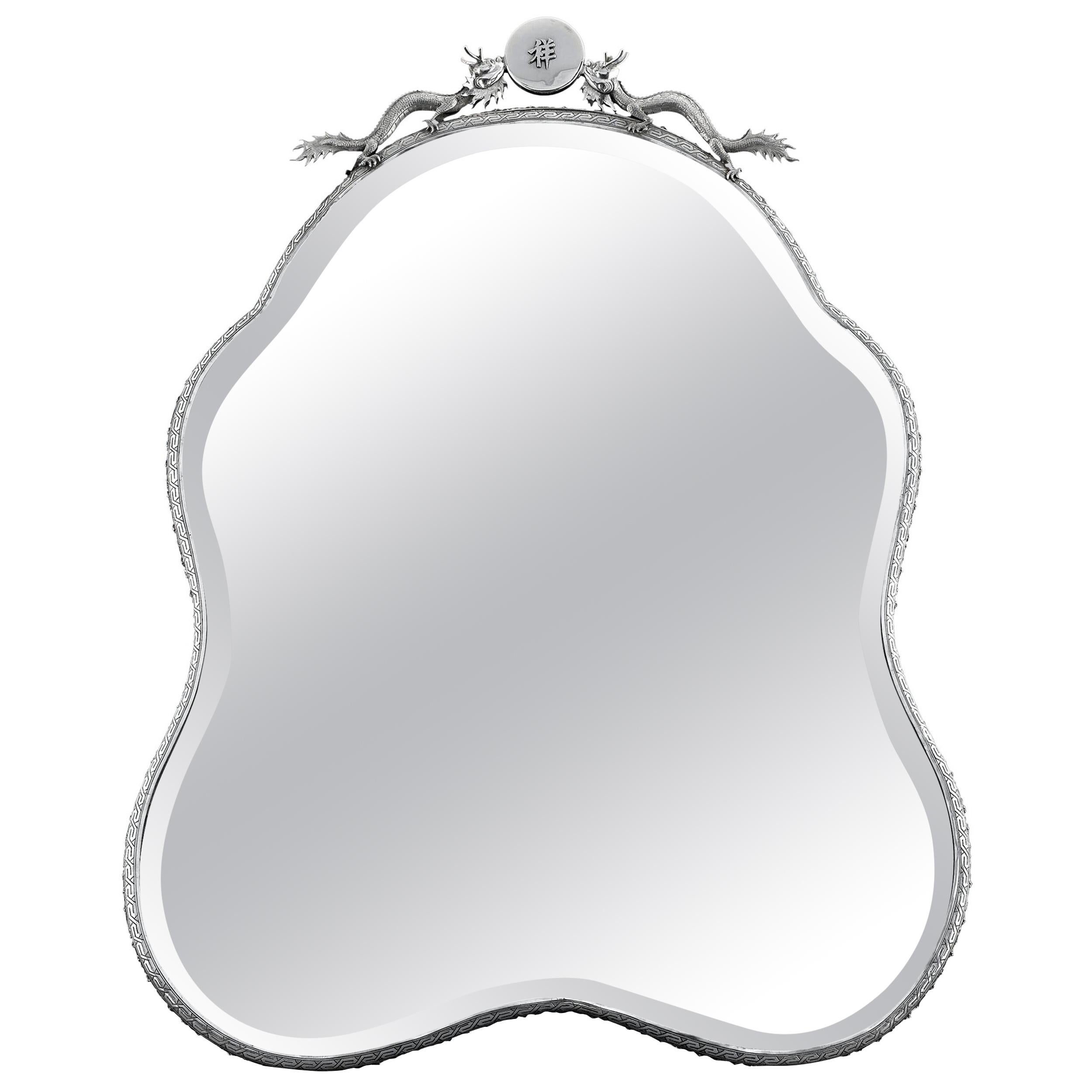 Chinese Export Silver Mirror