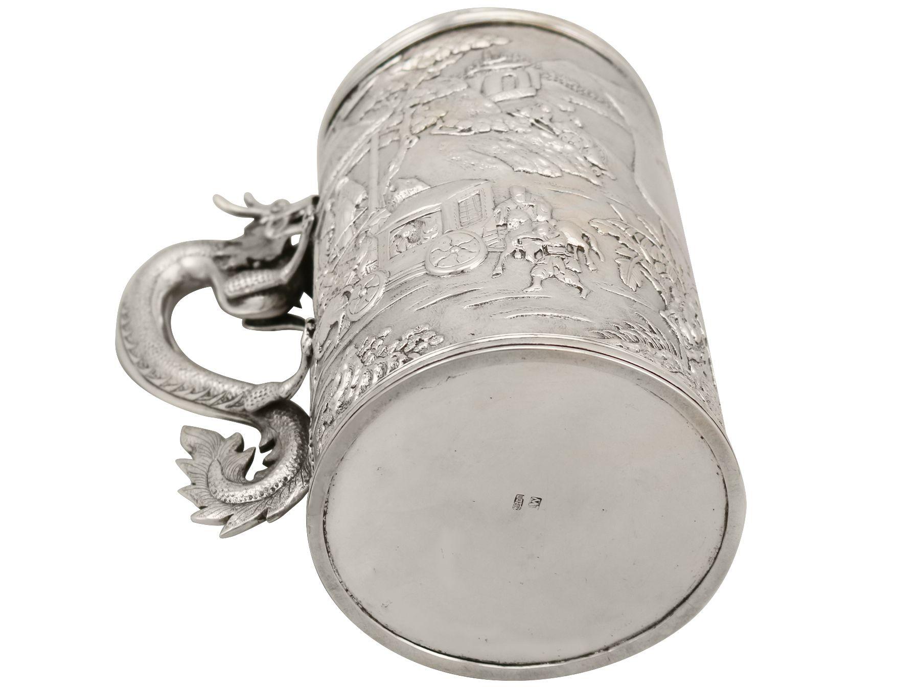 Chinese Export Silver Mug Antique, Circa 1900 10