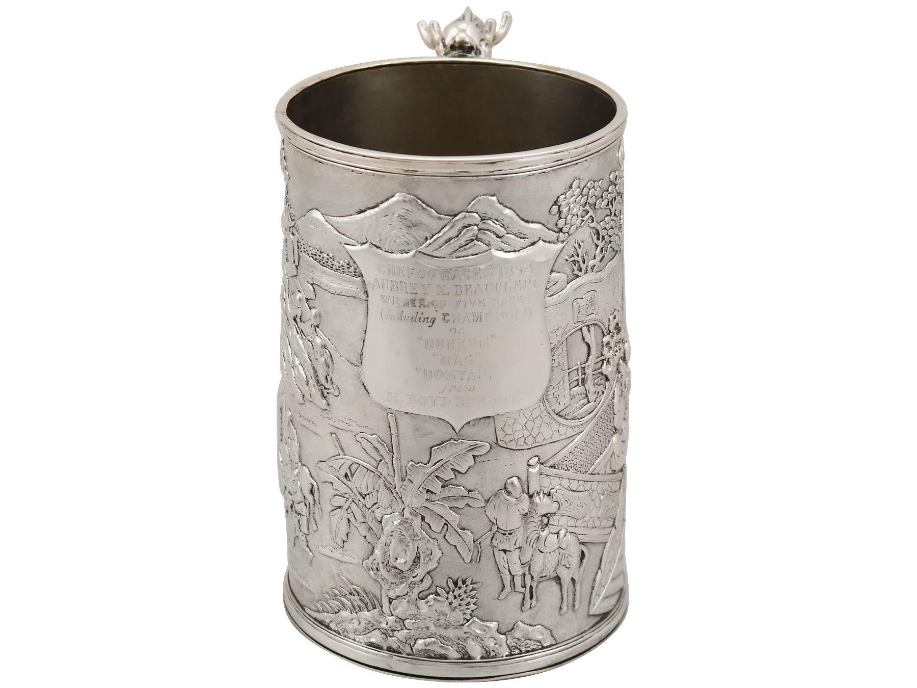 Early 20th Century Chinese Export Silver Mug Antique, Circa 1900