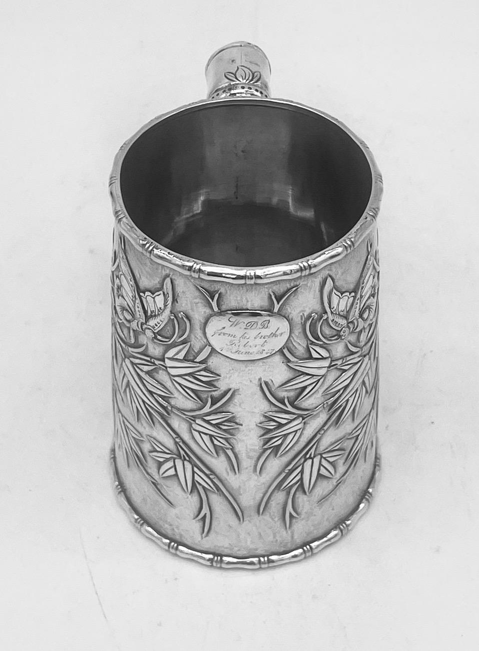 Chinese Export Silver Mug For Sale 2