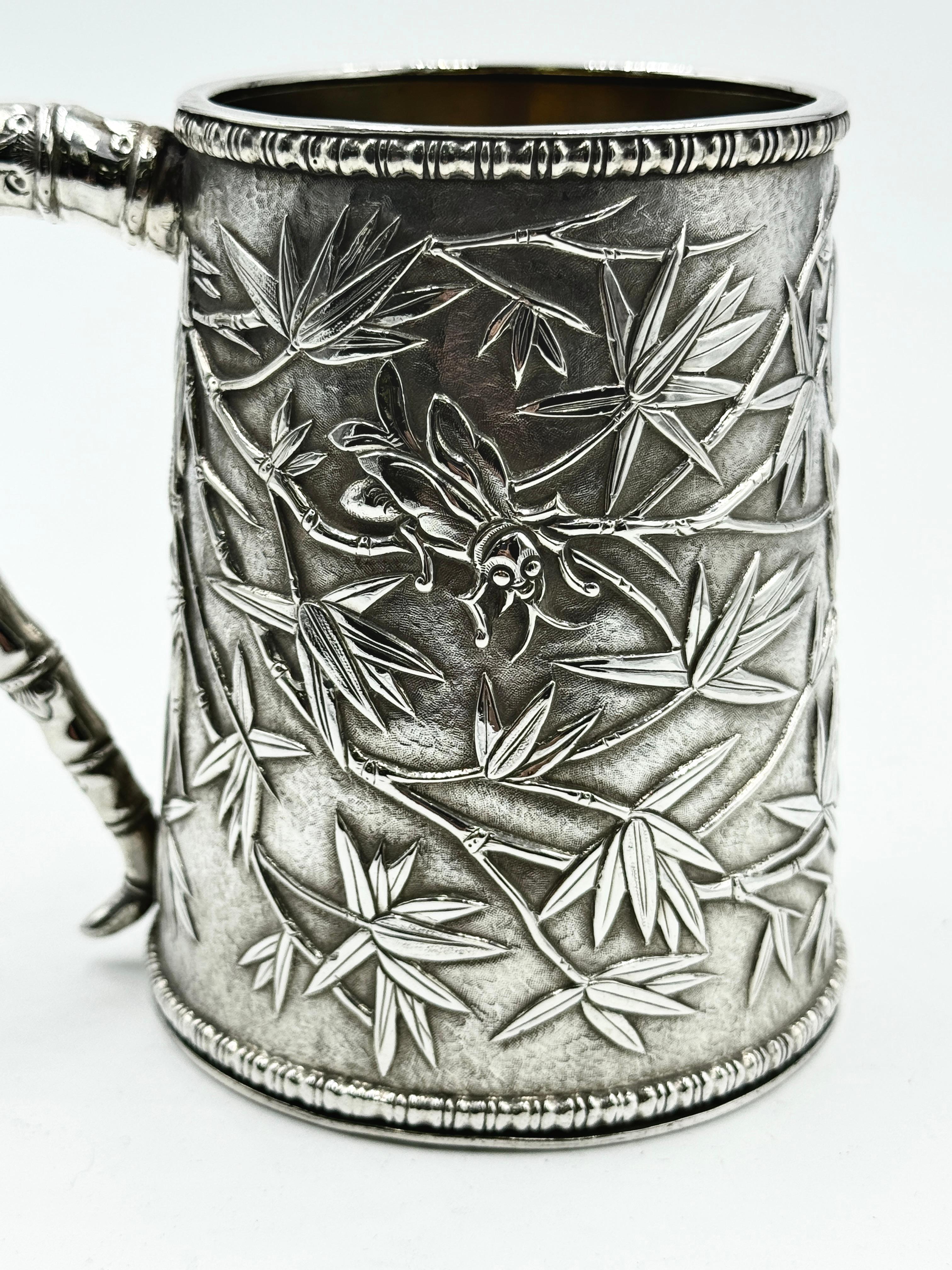 Taza china de plata de exportación Mediados del siglo XIX en venta