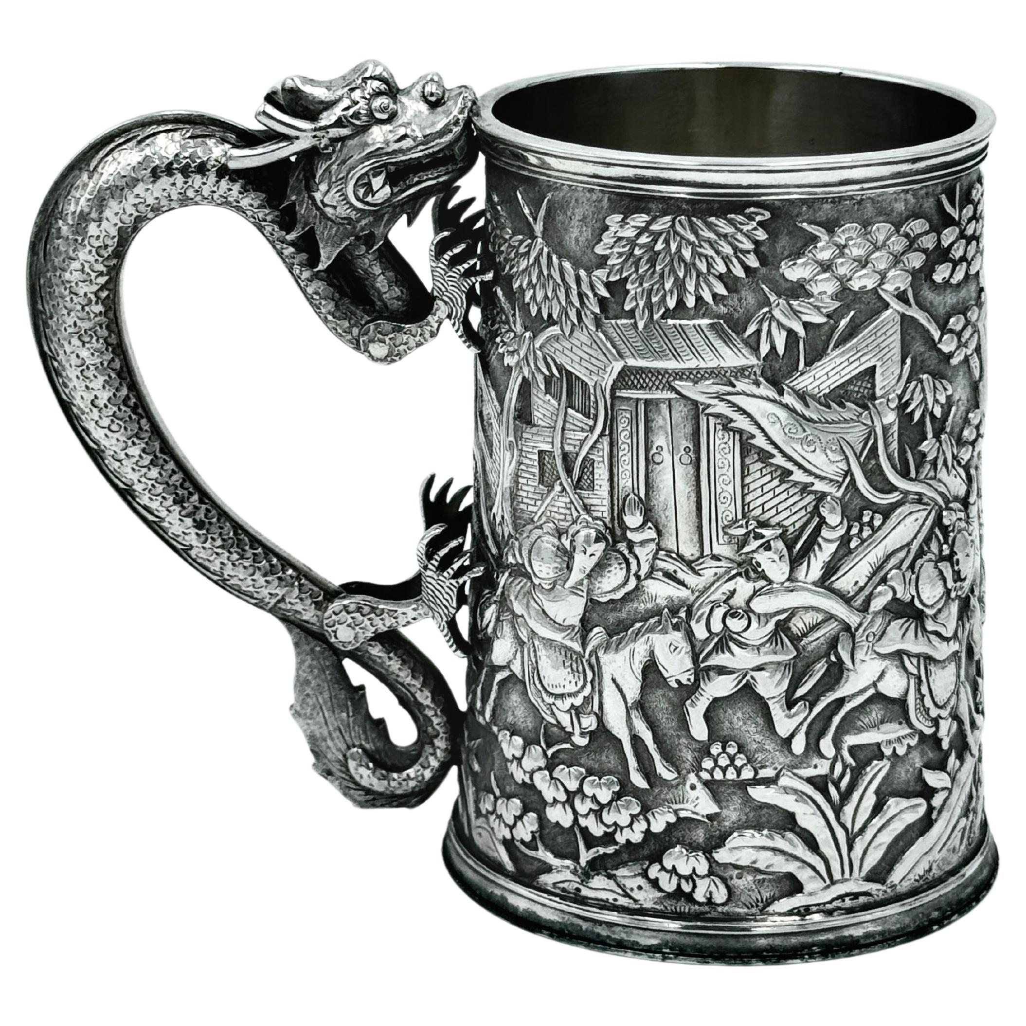 Taza china de plata de exportación