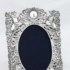 Chinese Export Silver Photo Frame