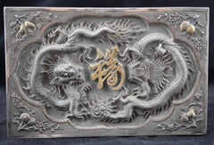 Chinesischer Export-Silber-Repousse-D Drachen- und Landschaftskasten aus Silber
