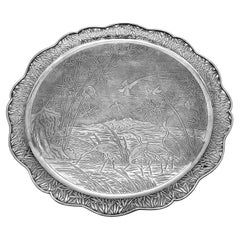Antique Chinese Export Silver Salver