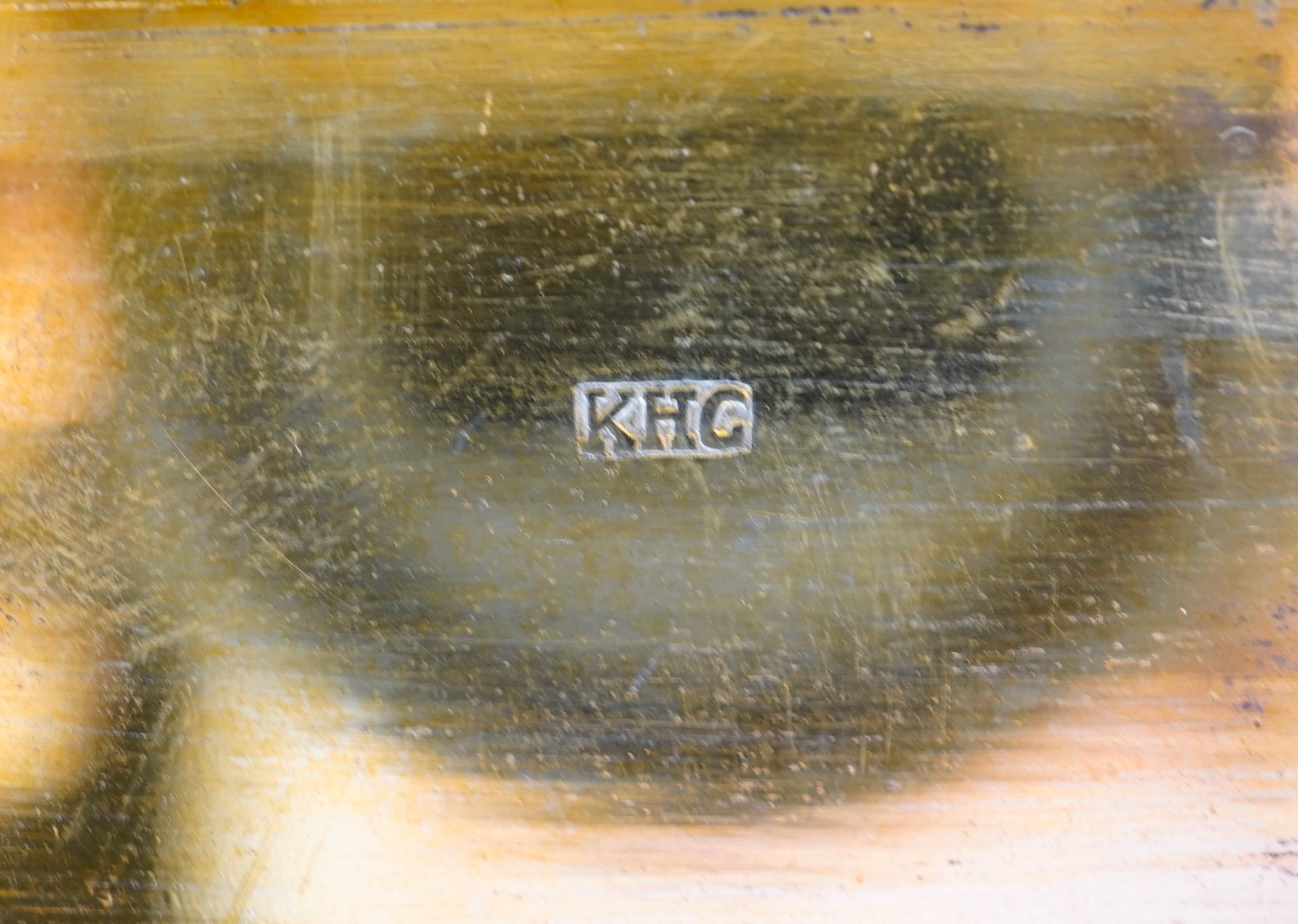 Tabacchiera d'argento cinese da esportazione di Khe Cheong con soggetto straniero In condizioni ottime in vendita a Sarasota, FL