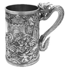 Chinese Export Silver Tankard