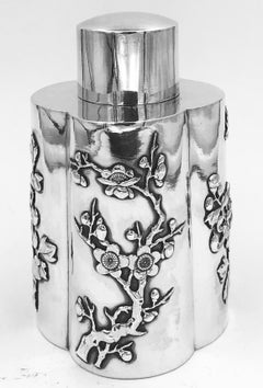 Chinese Export Silver Tea Caddy