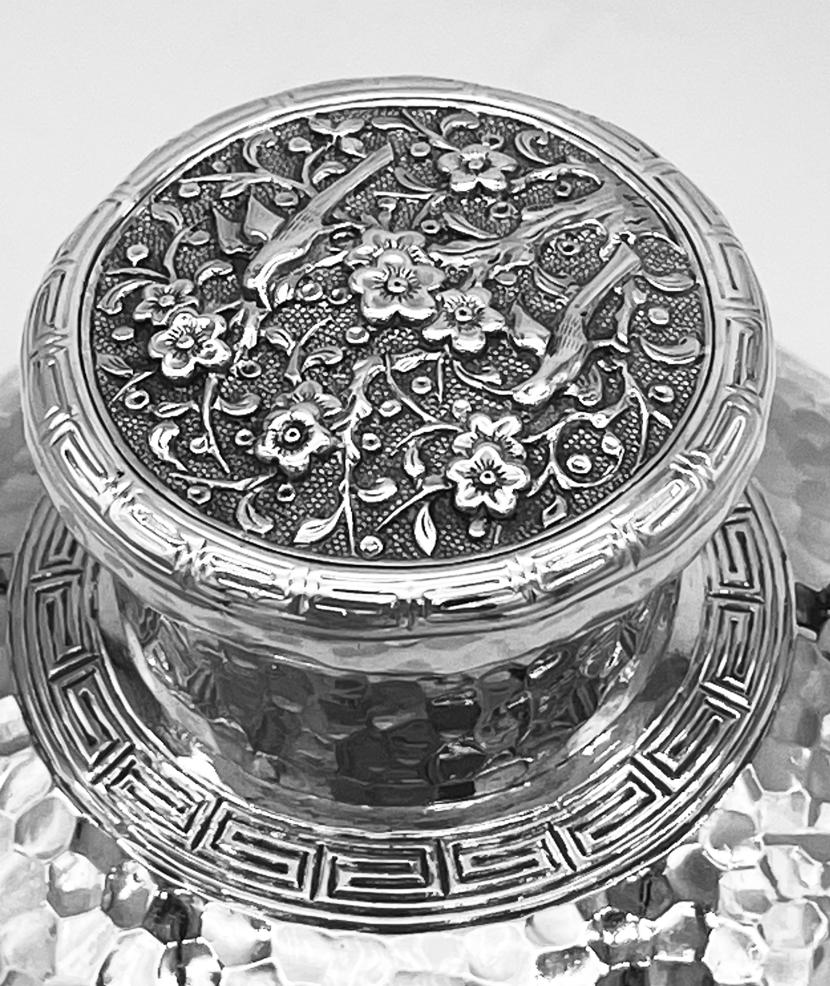 19th Century Chinese Export Silver Tea Caddy