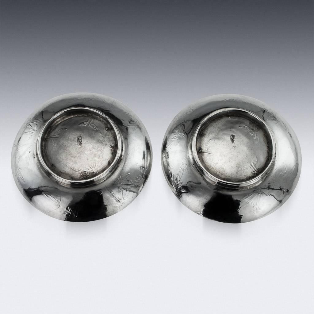 Chinese Export Silver Tea Cups, Yang Qing He, circa 1880 4