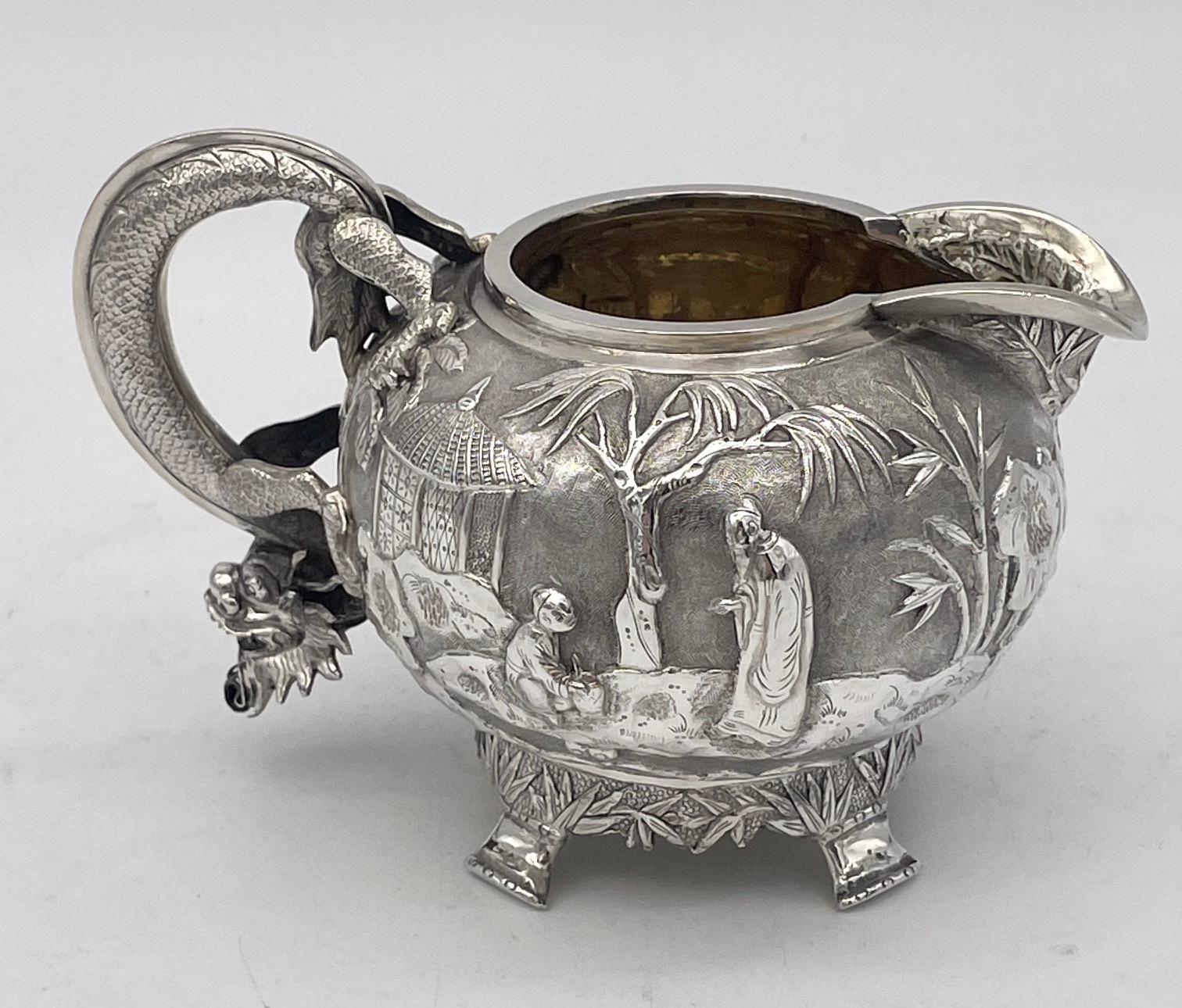 Chinese Export Silver Teaset 10
