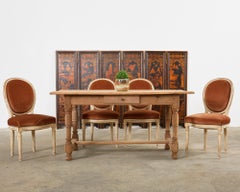Chinese Export Six Panel Gilt Lacquered Folding Screen