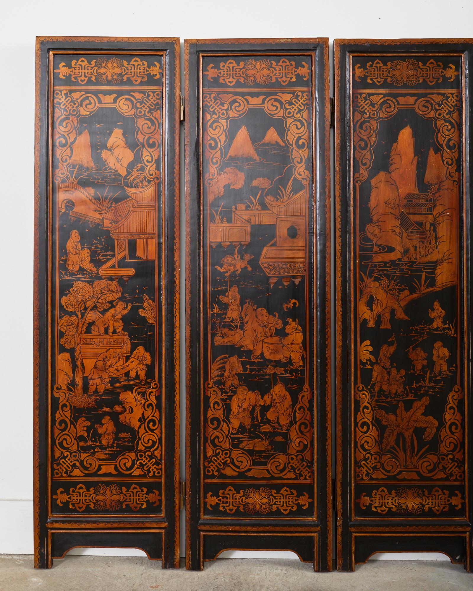 antique chinese screen