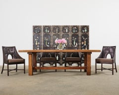 Chinese Export Six Panel Hardstone Lacquer Screen