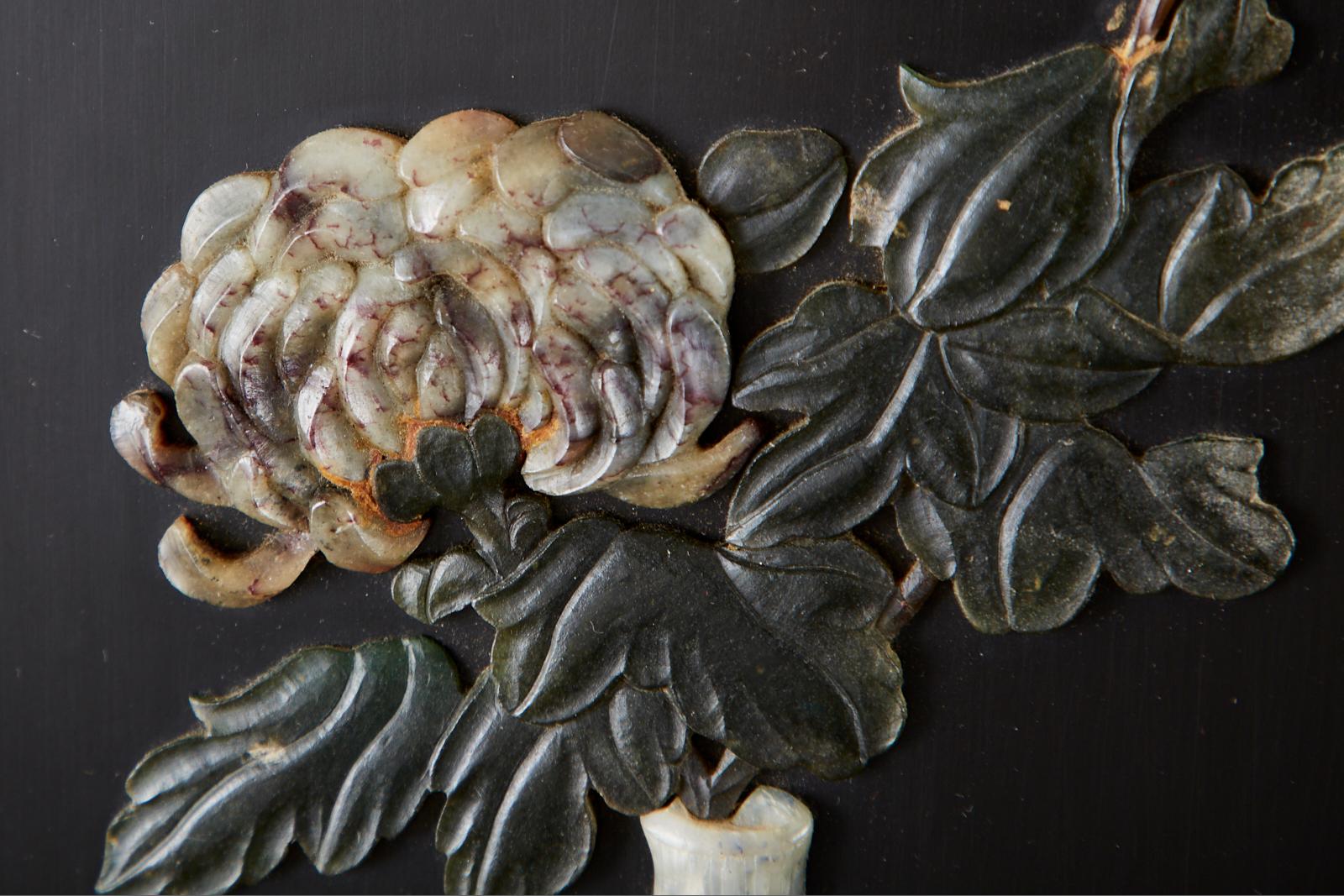 Chinese Export Six-Panel Soapstone Lacquered Coromandel Screen 13