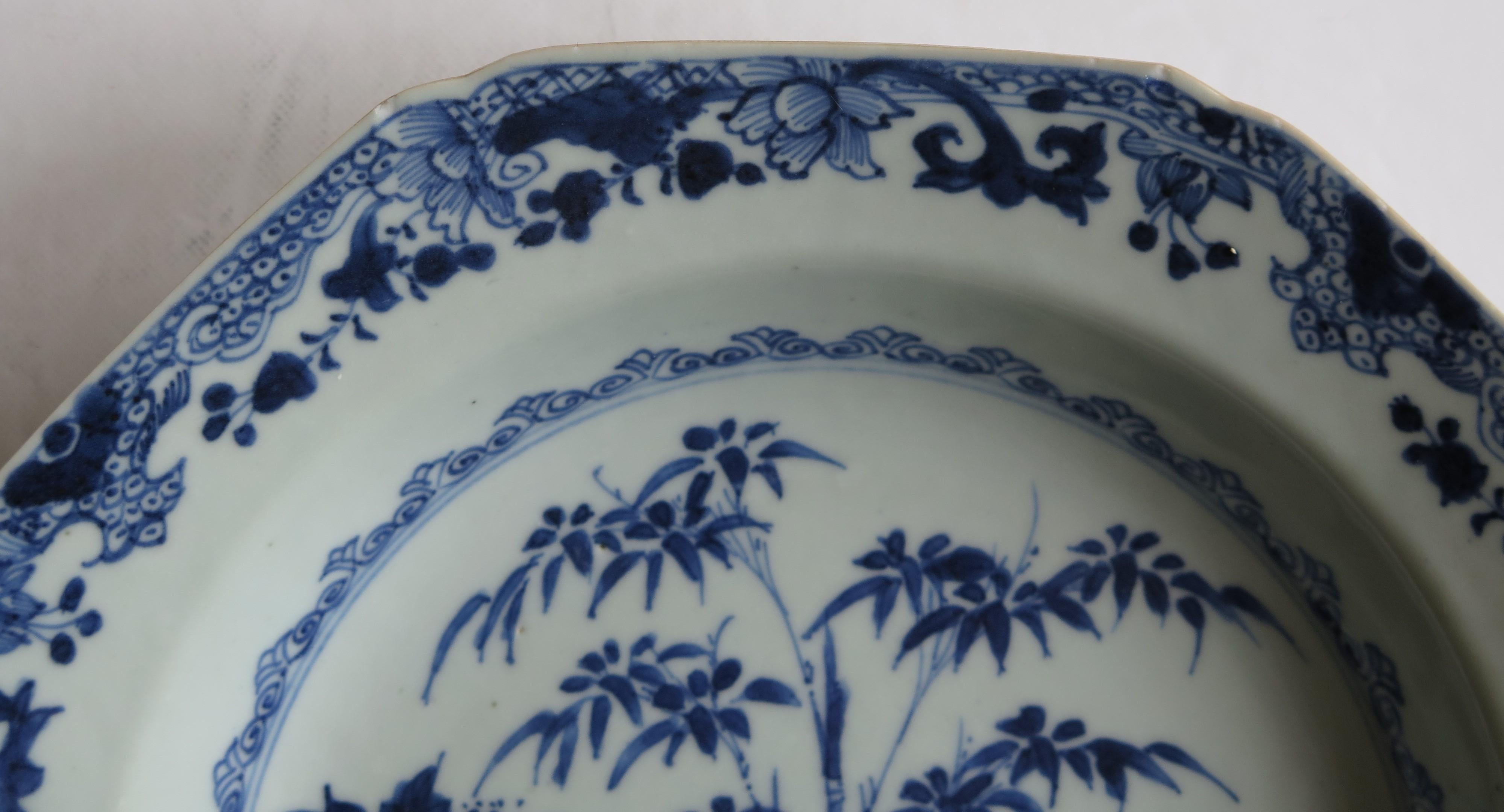 Chinese Export Soup or Deep Plate Canton Blue & White Porcelain, Qing circa 1770 5