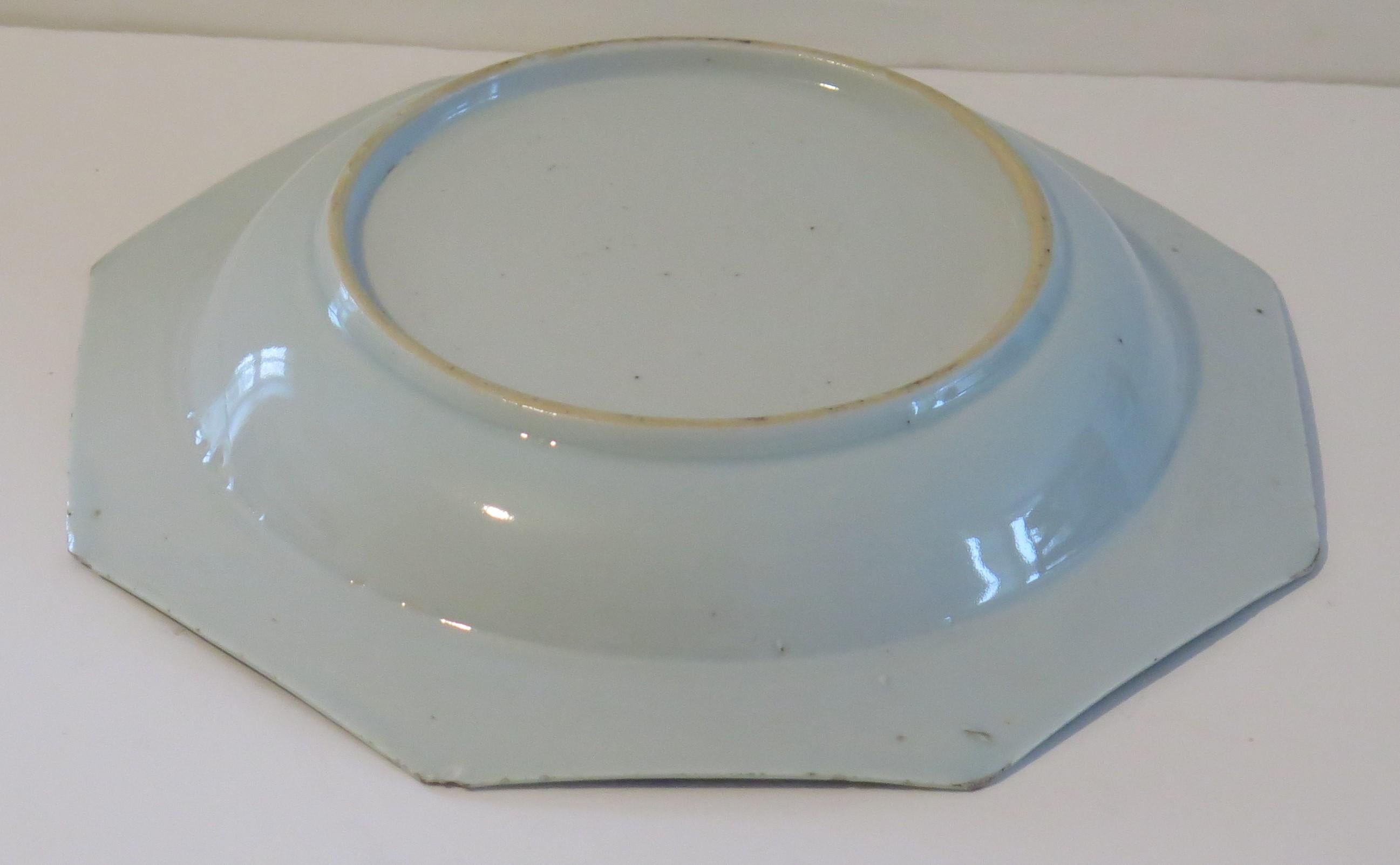 Chinese Export Soup or Deep Plate Canton Blue & White Porcelain, Qing circa 1770 5