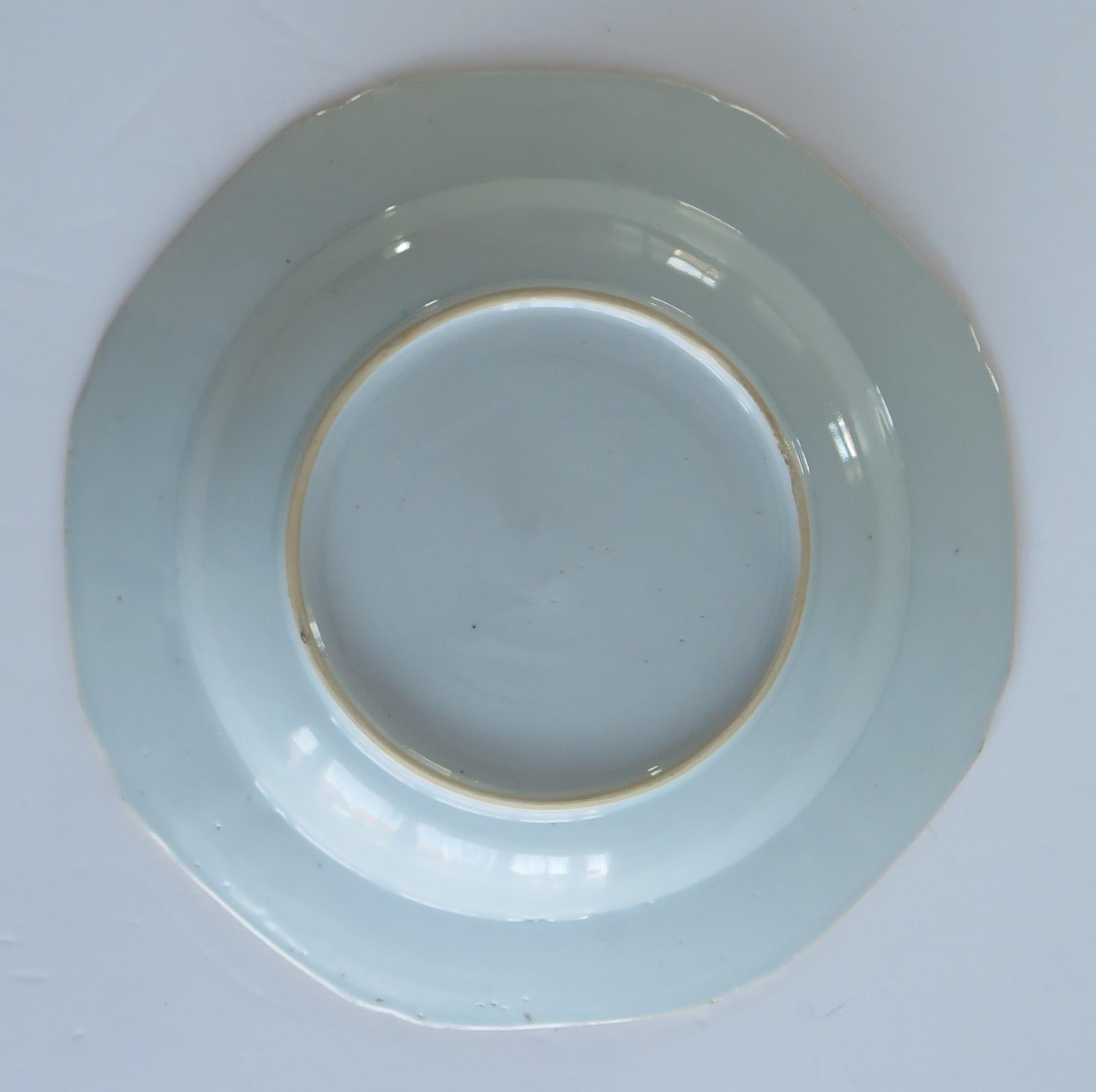Chinese Export Soup or Deep Plate Canton Blue & White Porcelain, Qing circa 1770 5
