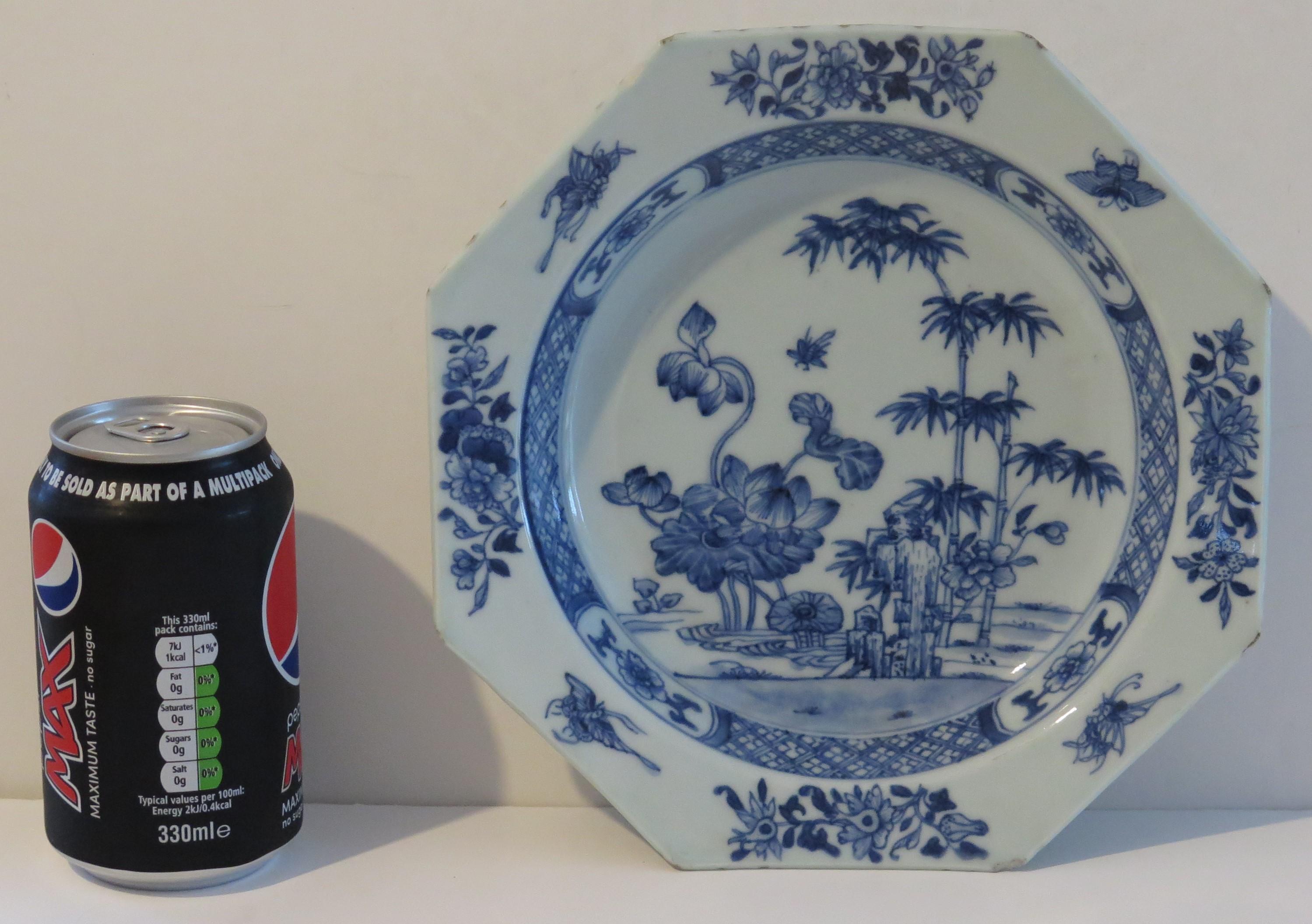 Chinese Export Soup or Deep Plate Canton Blue & White Porcelain, Qing circa 1770 8
