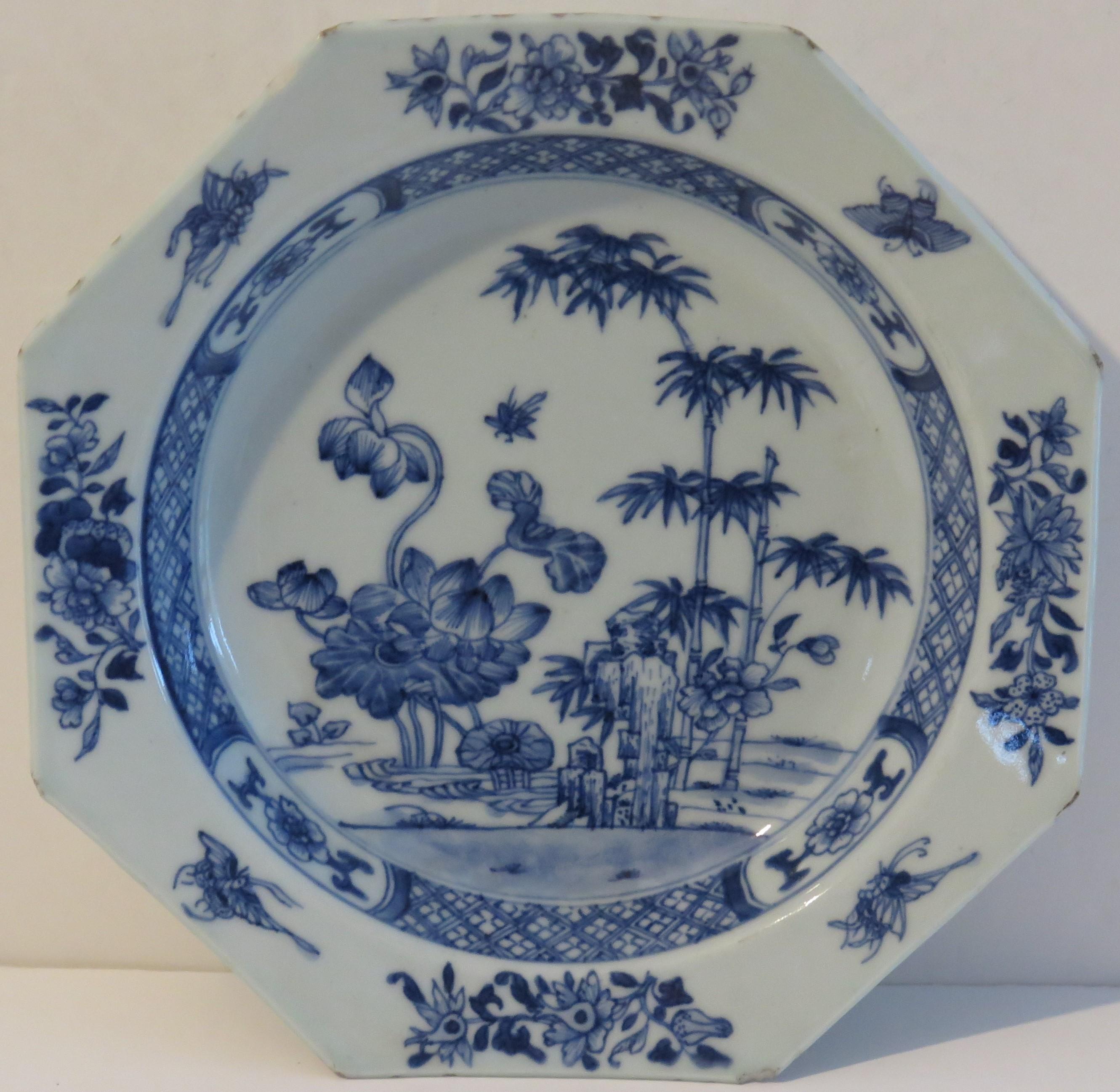 Chinese Export Soup or Deep Plate Canton Blue & White Porcelain, Qing circa 1770 In Good Condition In Lincoln, Lincolnshire