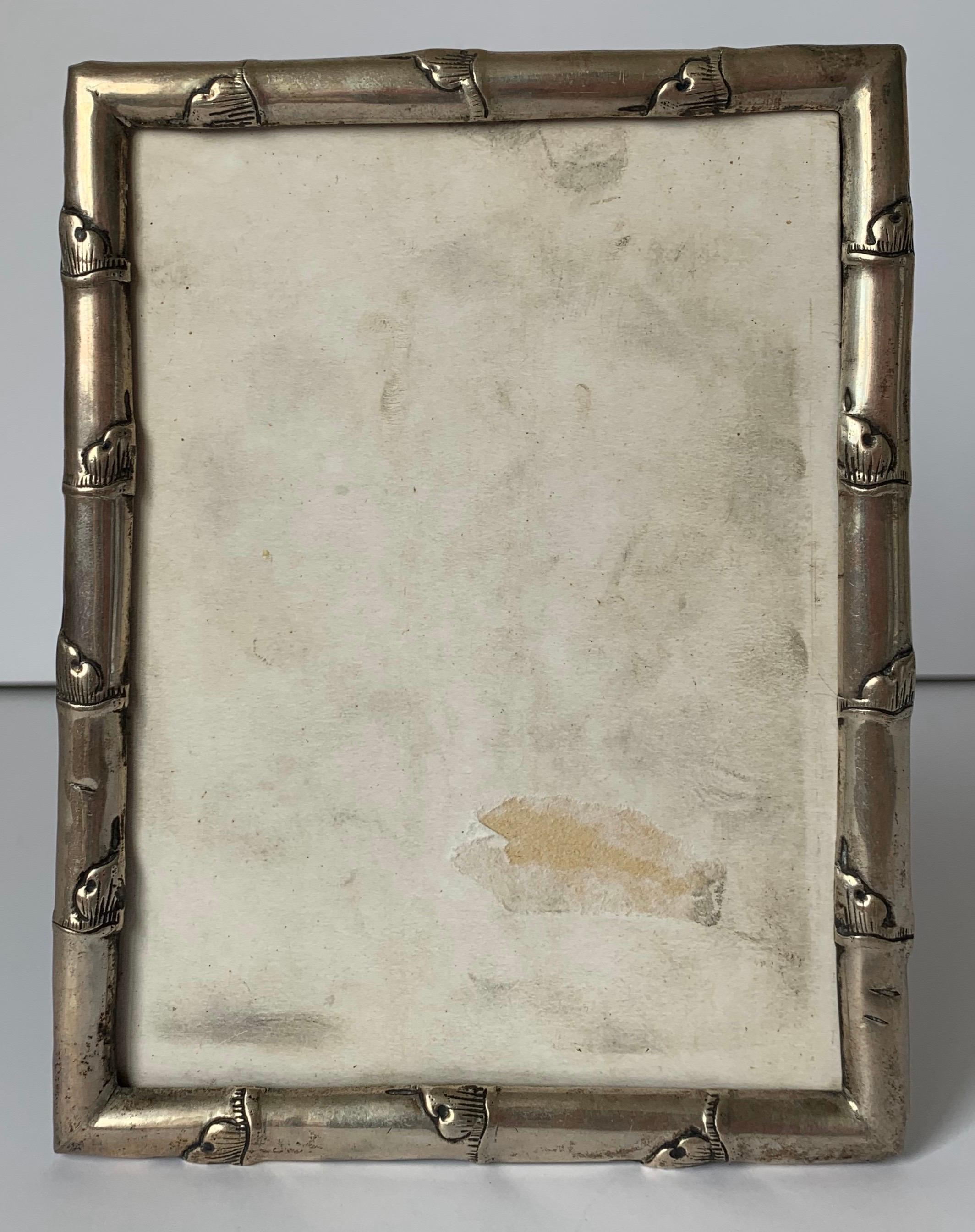 20th Century Chinese Export Sterling Silver Bamboo Picture Frame