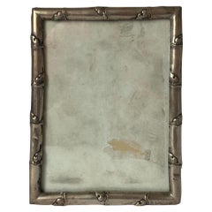 Antique Chinese Export Sterling Silver Bamboo Picture Frame