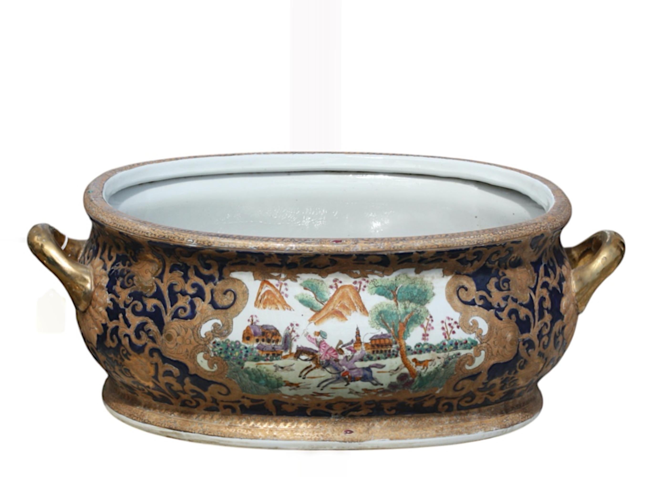 Chinesischer Export Stil Porzellan Montieth im Angebot 1