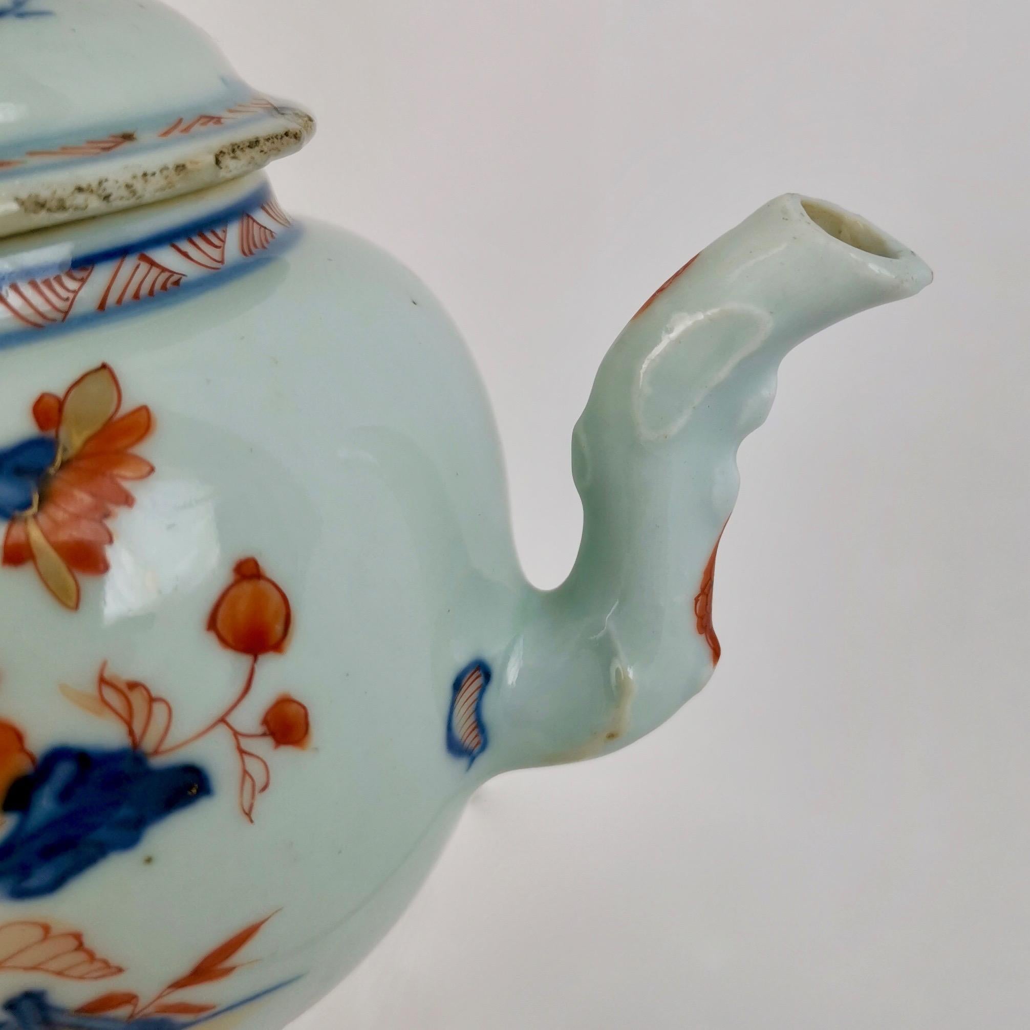 Chinese Export Teapot, Imari Flowers, Qianlong, circa 1750 5