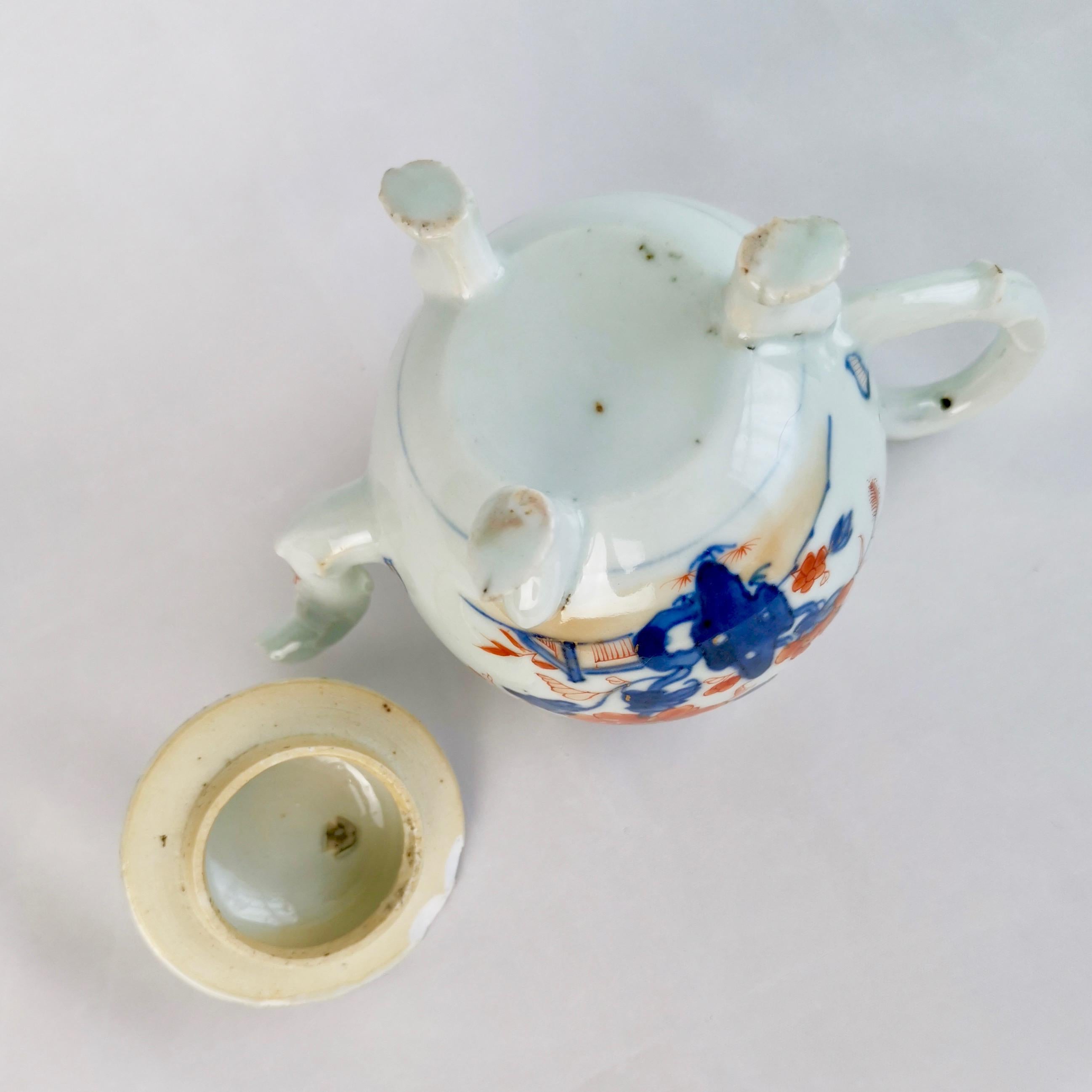Chinese Export Teapot, Imari Flowers, Qianlong, circa 1750 7