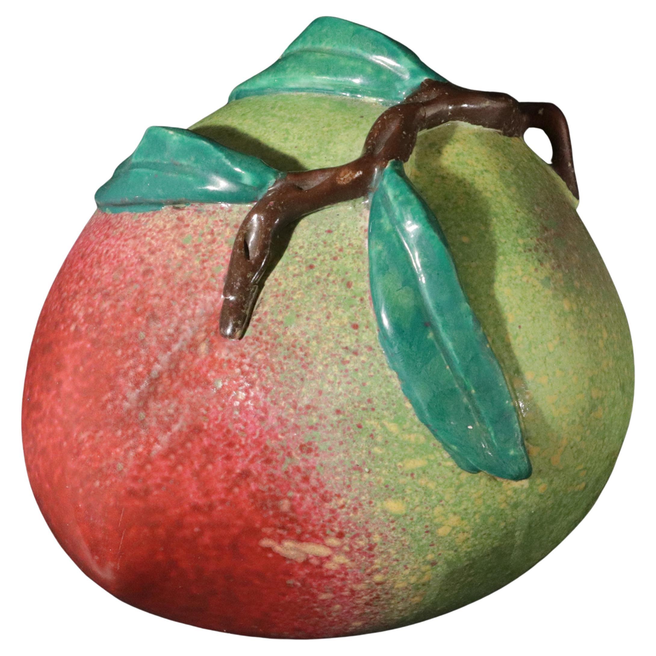 Chinese Export Trompe L
oeil Porcelain Model of a Peach
