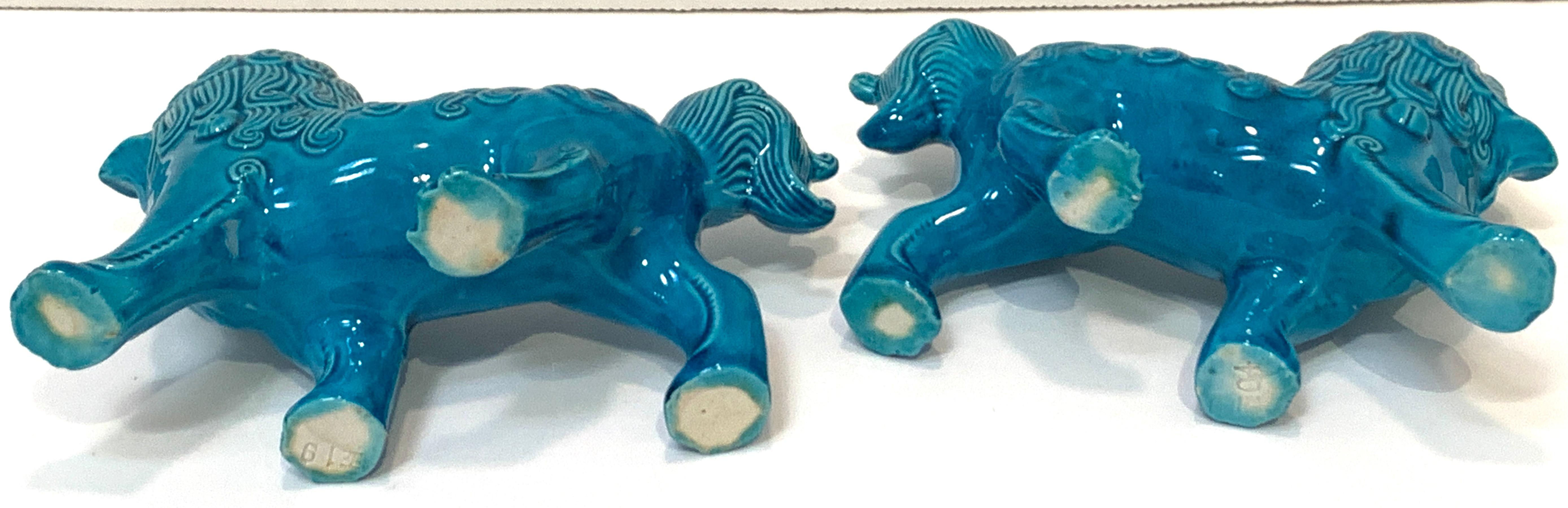 Chinese Export Turquoise Foo Dogs, A Collection 6