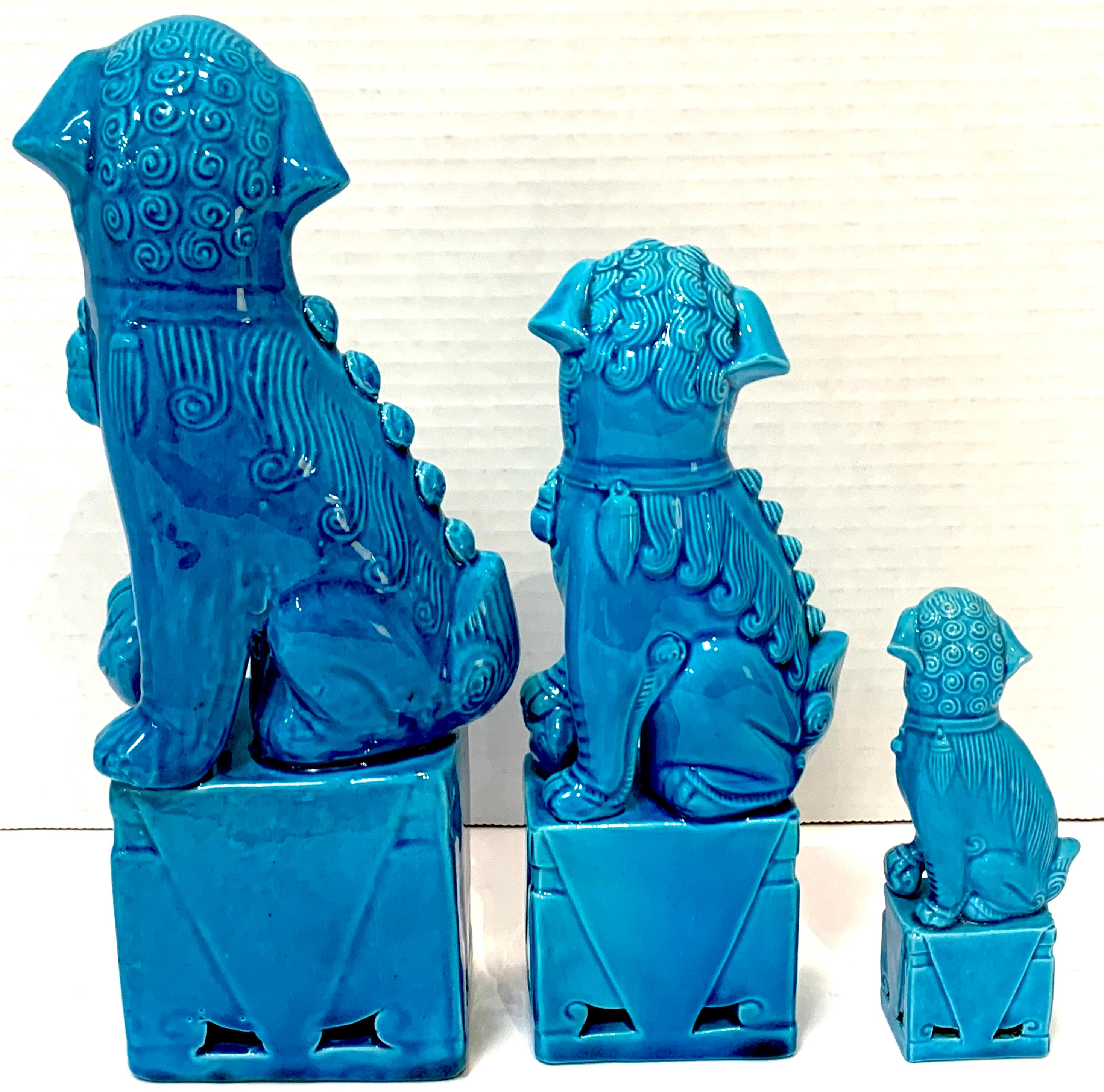 Chinese Export Turquoise Foo Dogs, A Collection 1