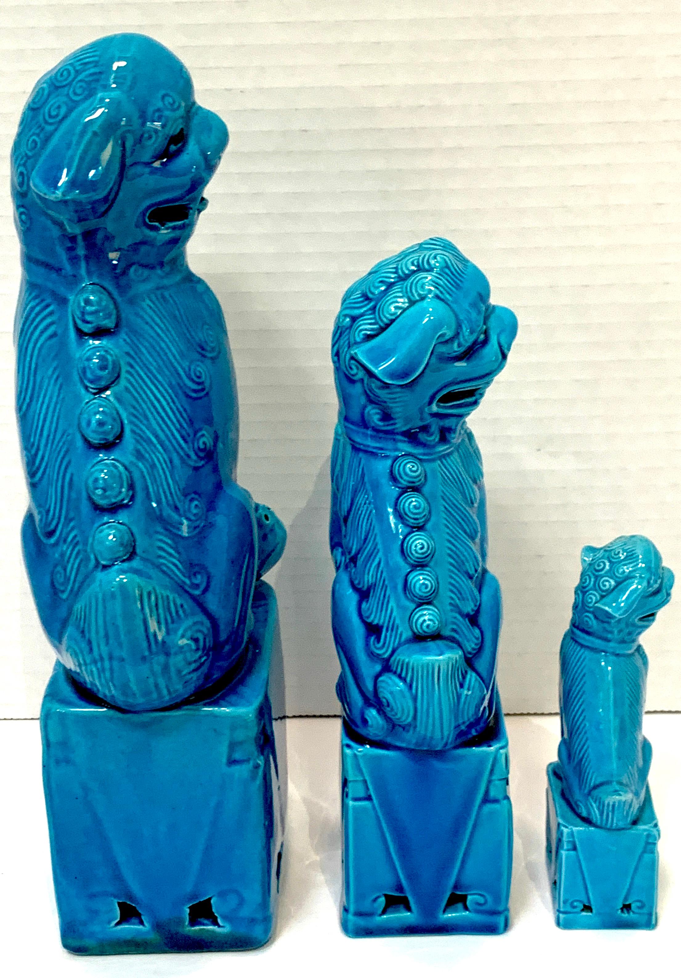 Chinese Export Turquoise Foo Dogs, A Collection 2