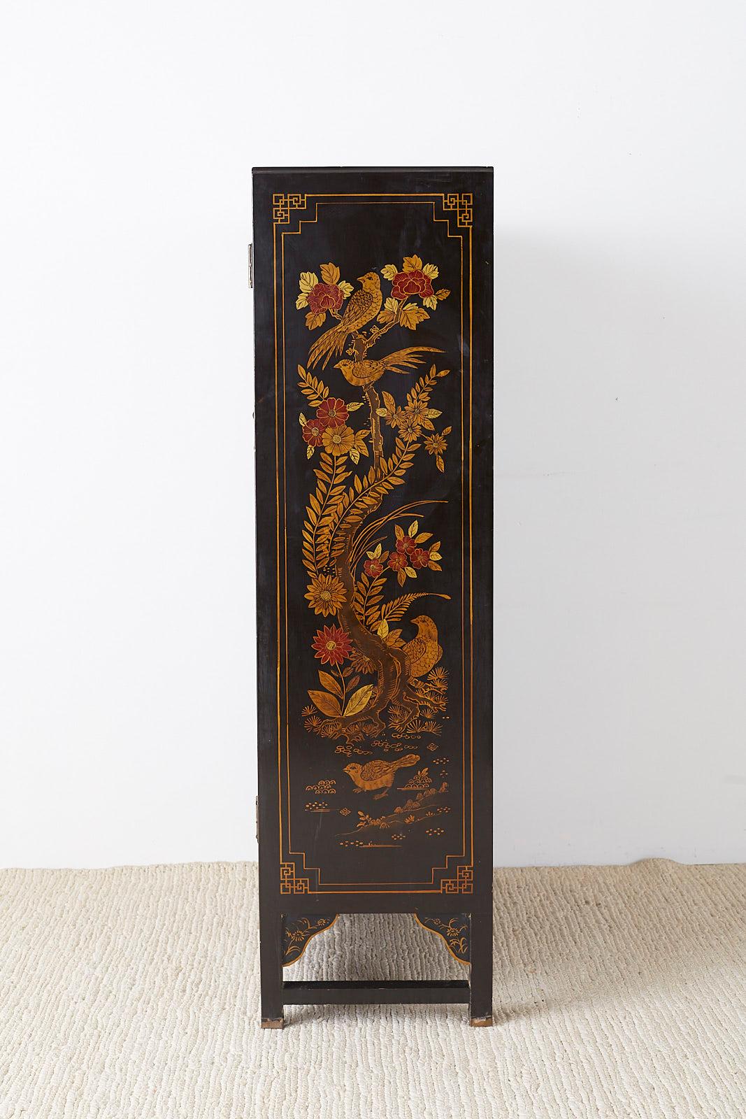 Chinese Export Two-Door Lacquered Wedding Style Cabinet 12