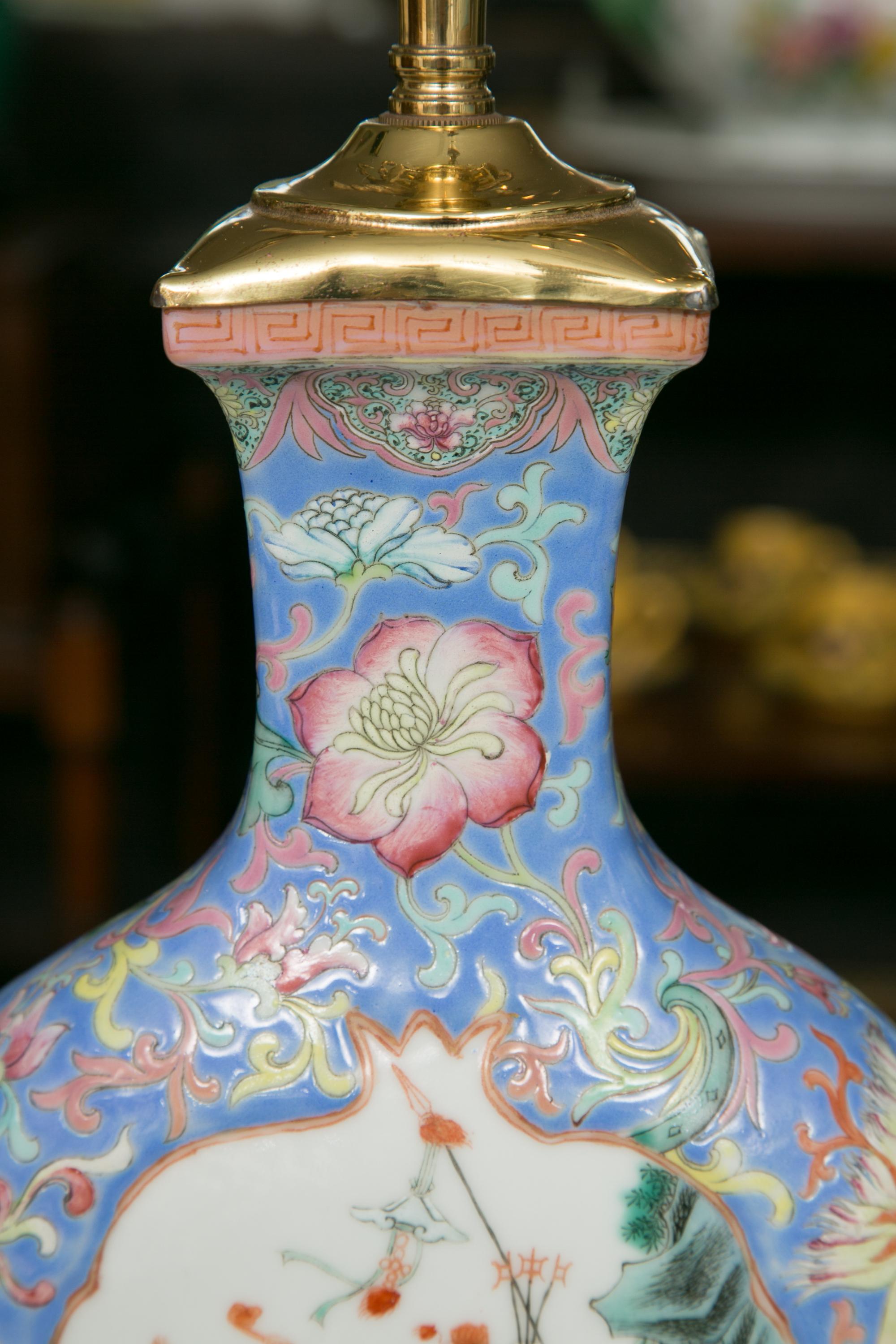 Chinese Export Vase as Table Lamp 2